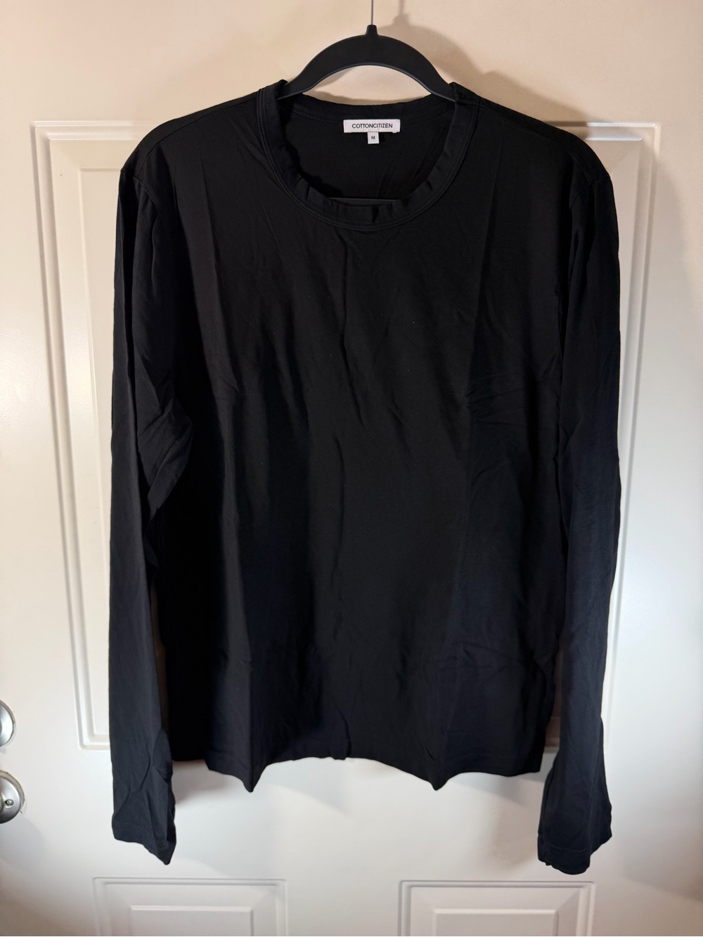 Cotton Citizen Classic Crew Shirt Men’s Medium Black Long Sleeve Tee 0488